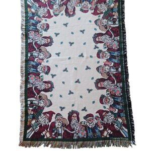 Vintage Crown Craft St. Nicholas Tapestry Throw Blanket, 65X44